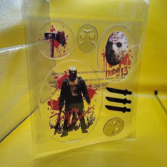 New Friday The 13th Window Gel Clings Jason Vorhees Halloween Decor Horror - Picture 3 of 13